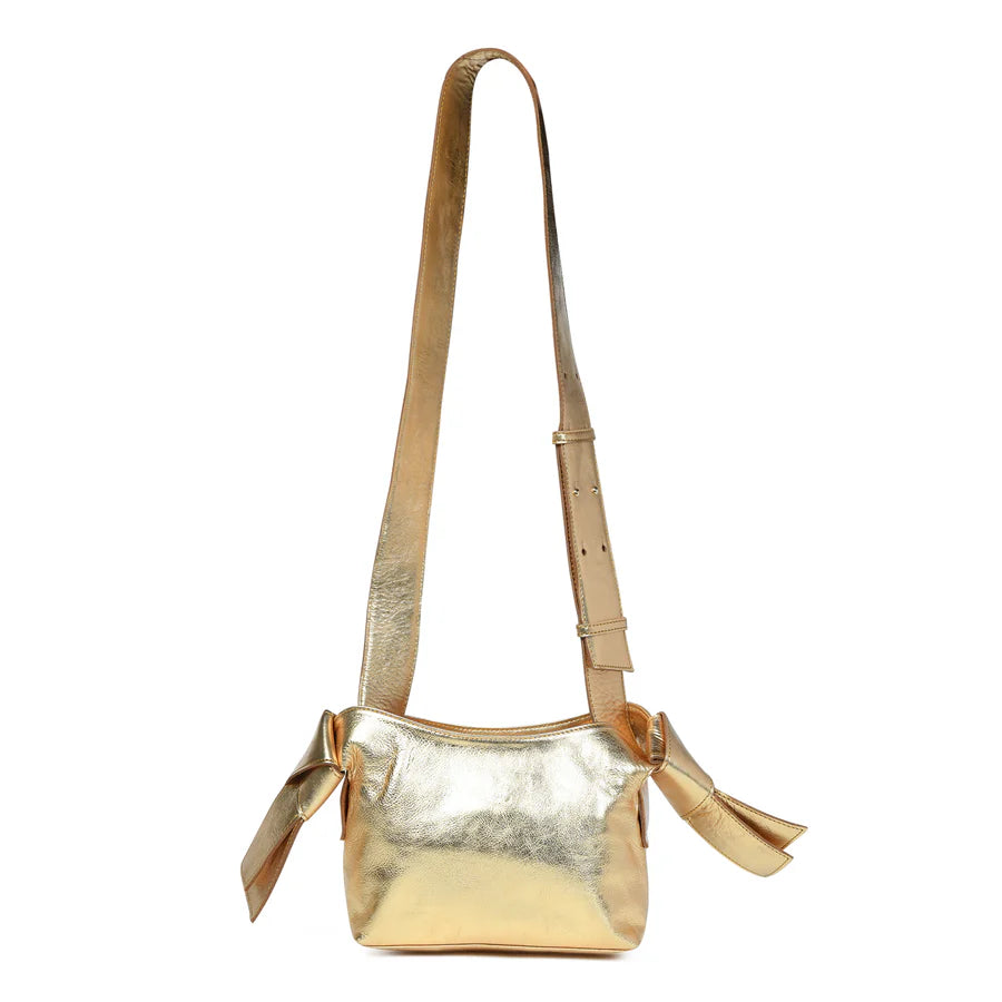 Bell & Fox Anisha Bow Detail Crossbody Bag in Dark Gold