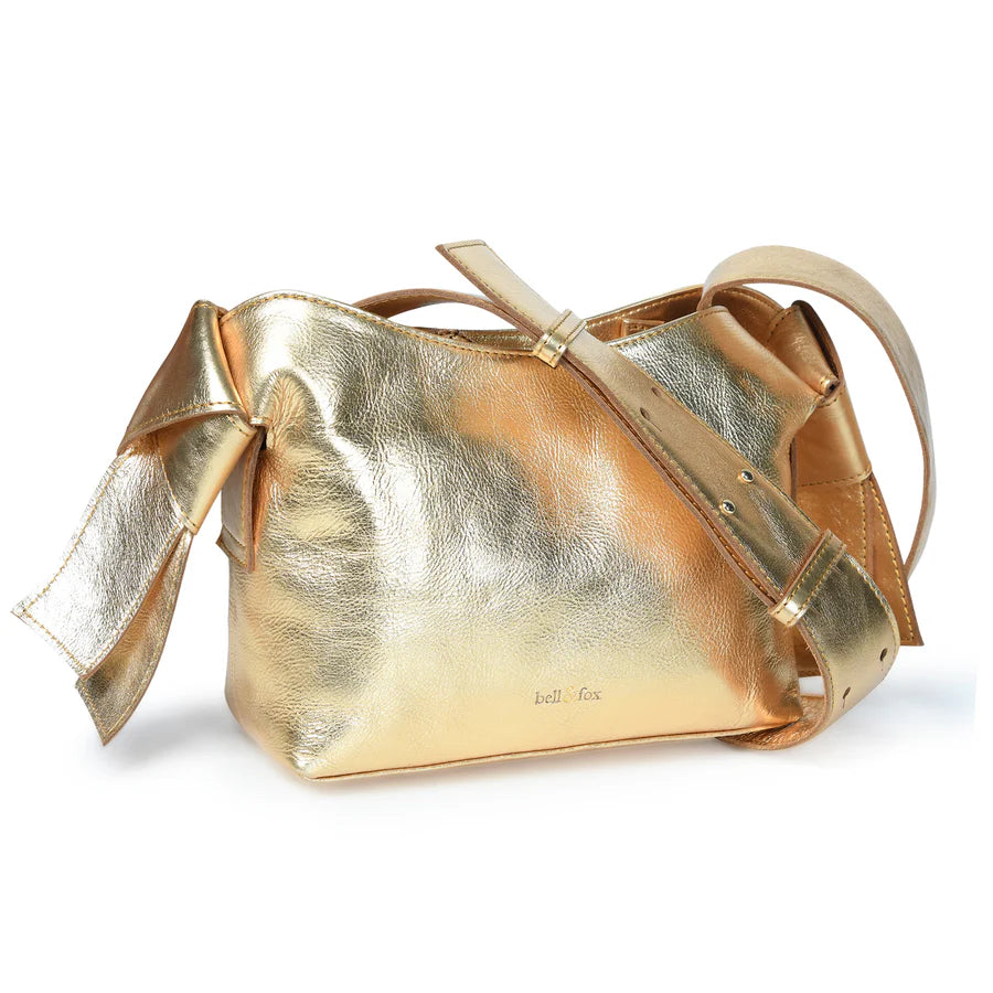 Bell & Fox Anisha Bow Detail Crossbody Bag in Dark Gold