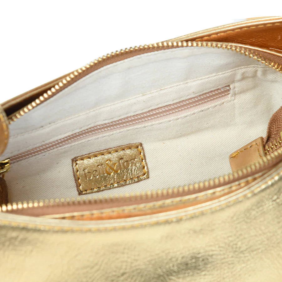 Bell & Fox Anisha Bow Detail Crossbody Bag in Dark Gold