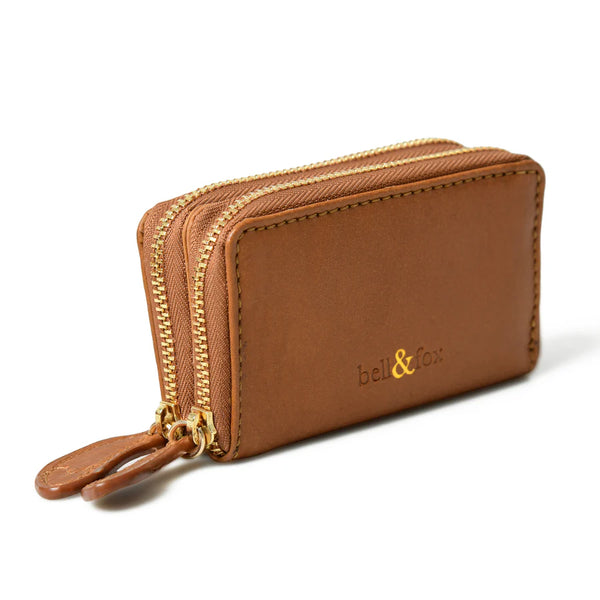 Bell & Fox Ava Double Zip Purse-Caramel