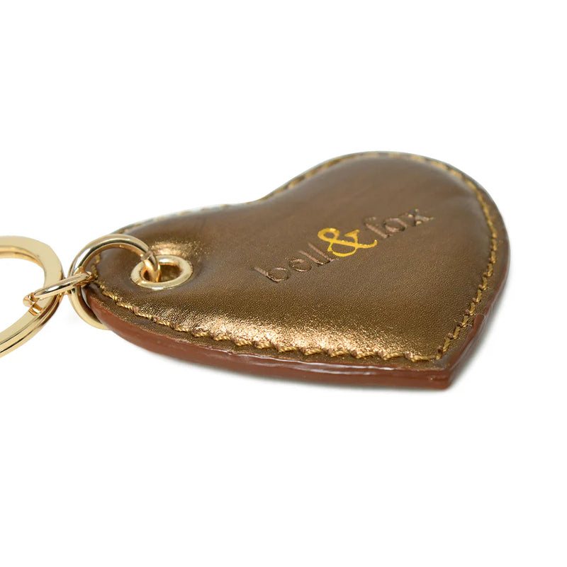 Bell & Fox Cupid Heart Keyring- Bronze Metallic