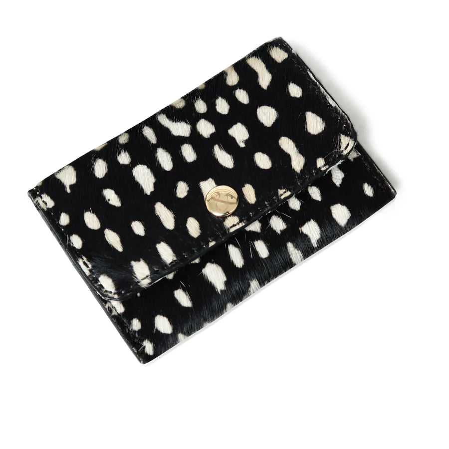 Bell & Fox Amelie Popper Card Holder Purse in Black & White Print