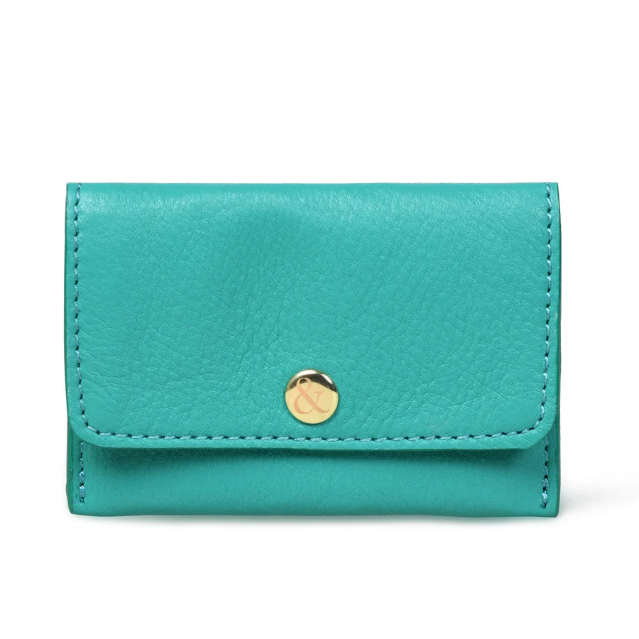bell & fox ellie popper card holder purse teal evalucia boutique perth scotland