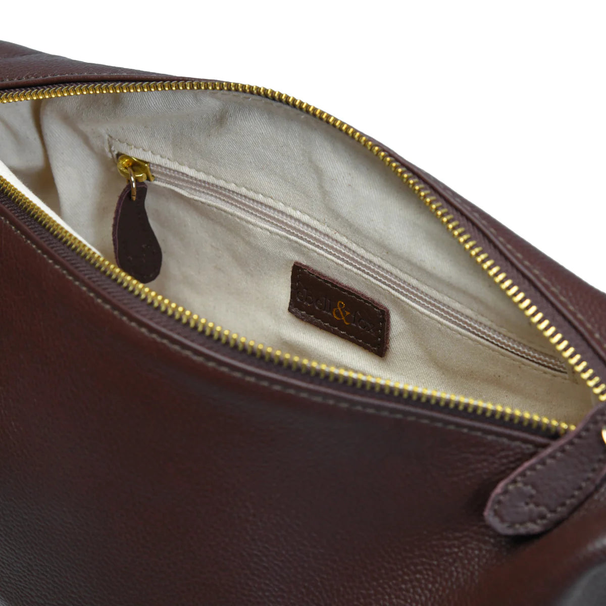 Bell & Fox ETTIE Large Slouch Crossbody in Brown Leather