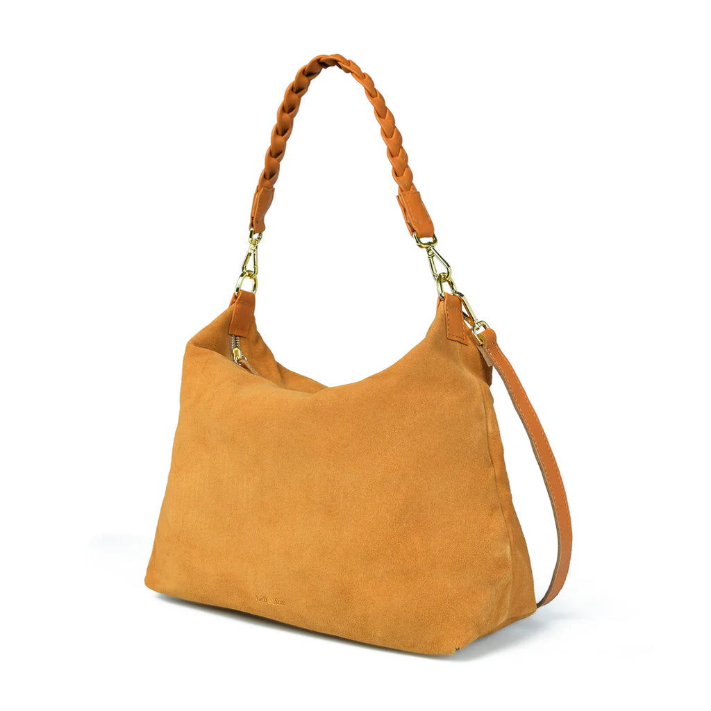 Bell & Fox ETTIE Large Slouch Crossbody in Caramel Suede