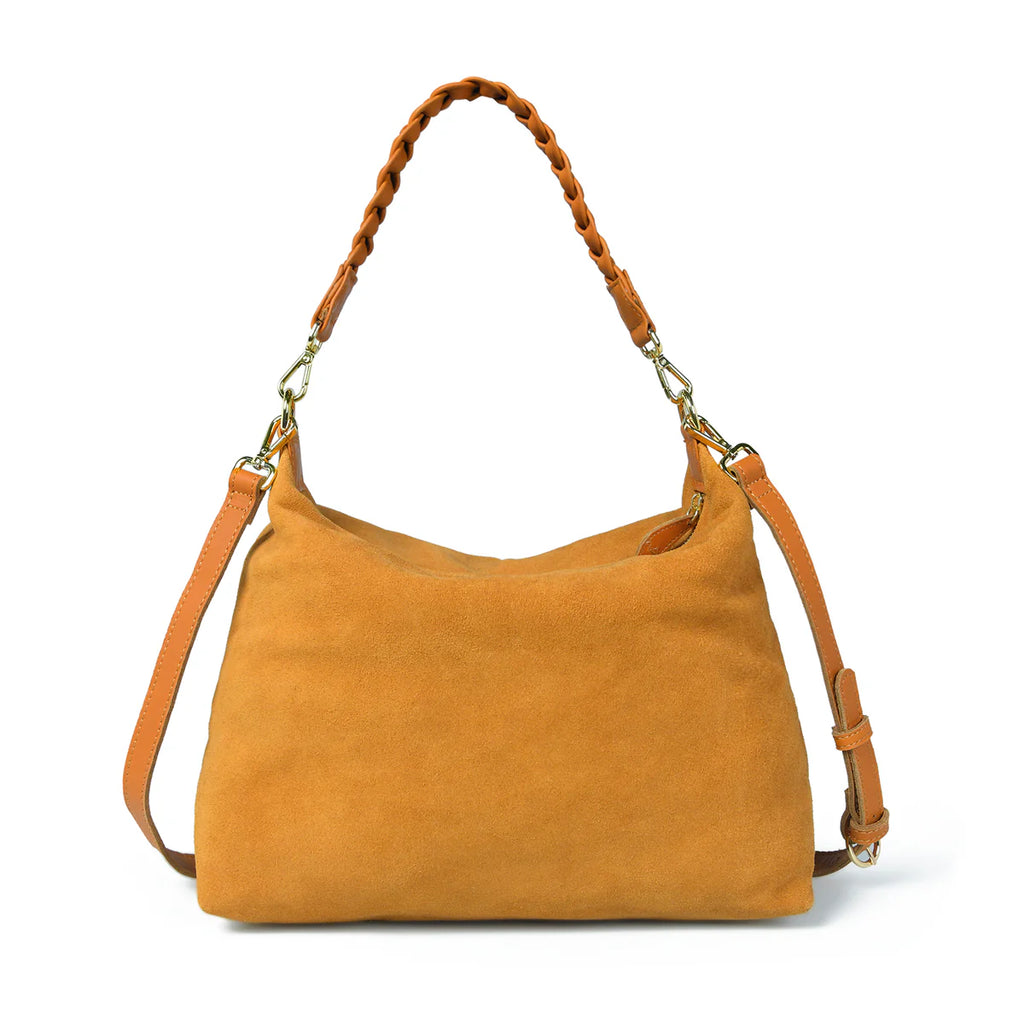 Bell & Fox ETTIE Large Slouch Crossbody in Caramel Suede