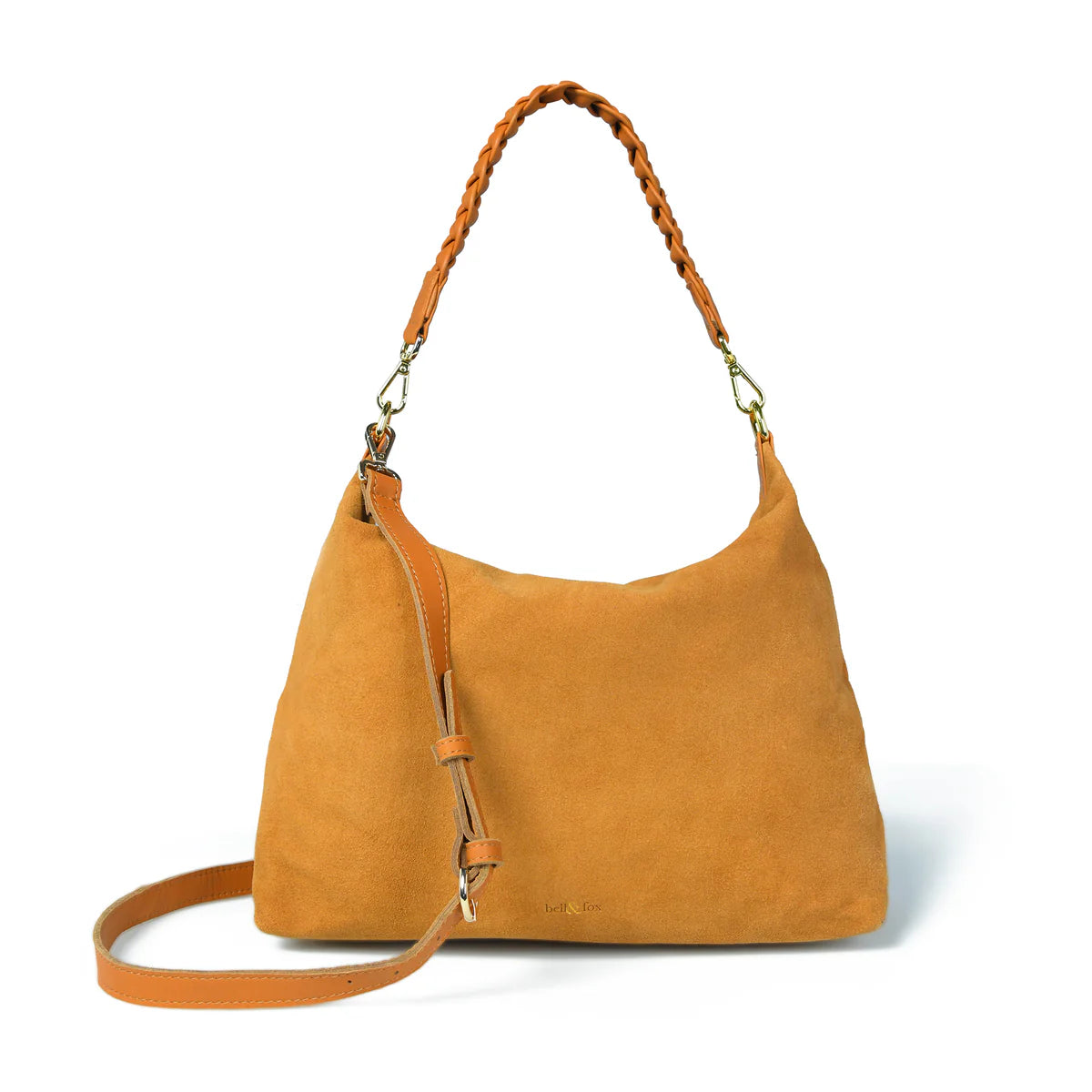 Bell & Fox ETTIE Large Slouch Crossbody in Caramel Suede