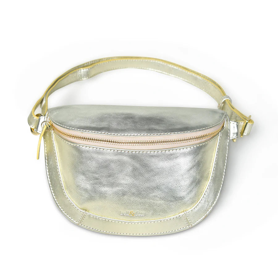 Bell & Fox Liberty Crossbody Bag in Gold Metallic Leather