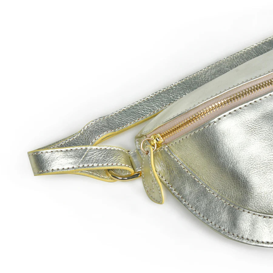 Bell & Fox Liberty Crossbody Bag in Gold Metallic Leather