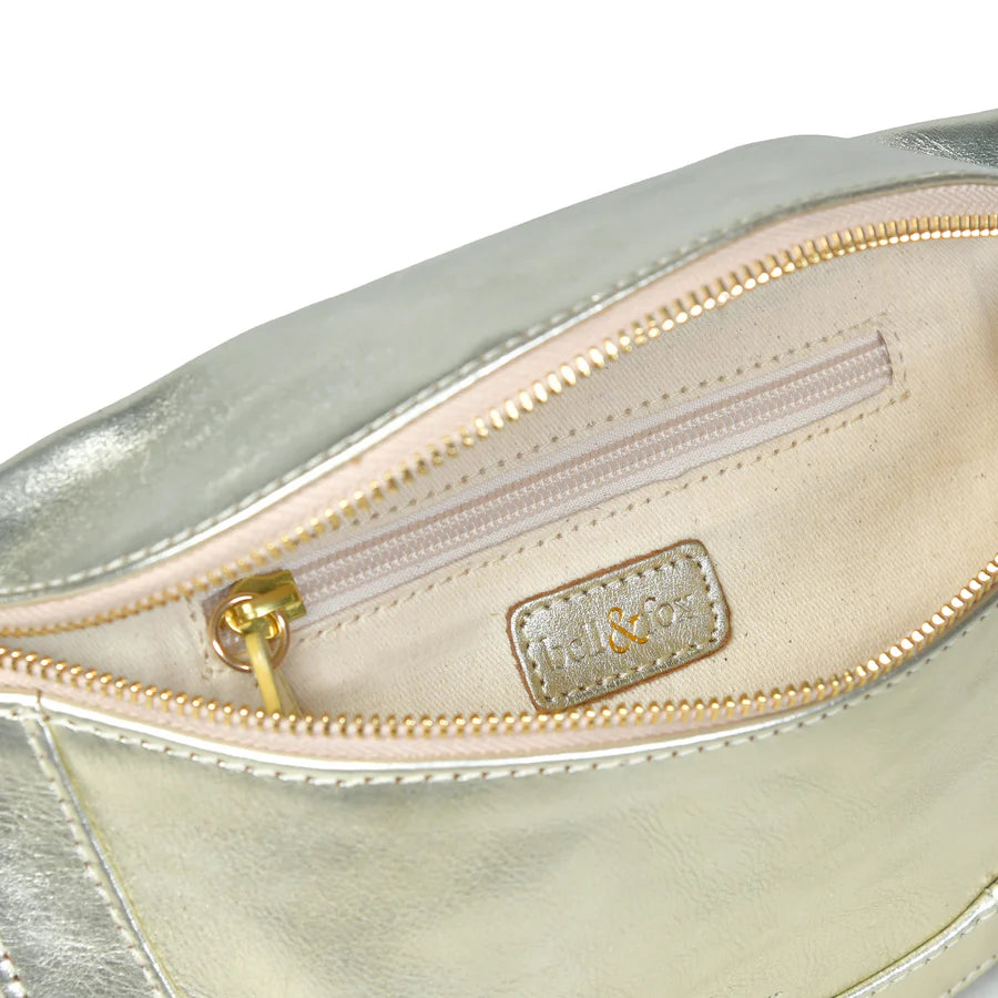 Bell & Fox Liberty Crossbody Bag in Gold Metallic Leather