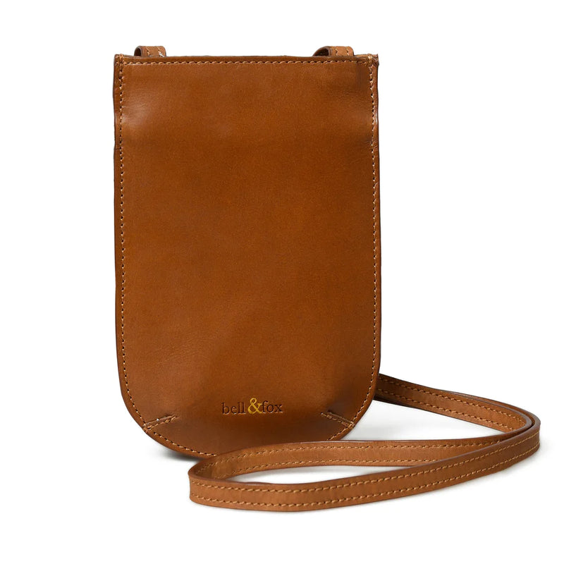 bell & fox kala crossbody mobile phone bag caramel nappa leather evalucia boutique perth scotland