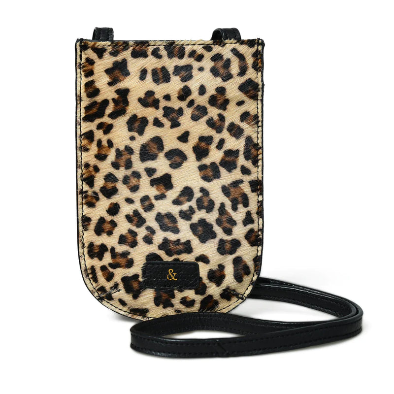 Bell & fox kala mobile phone crossbody bag ping Leopard leather evalucia boutique Perth scotland