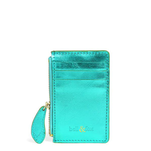 bell & fox lia credit card purse emerald metallic evalucia boutique perth scotland