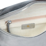 Bell & Fox Liberty Crossbody Bag in Gunmetal Metallic Leather