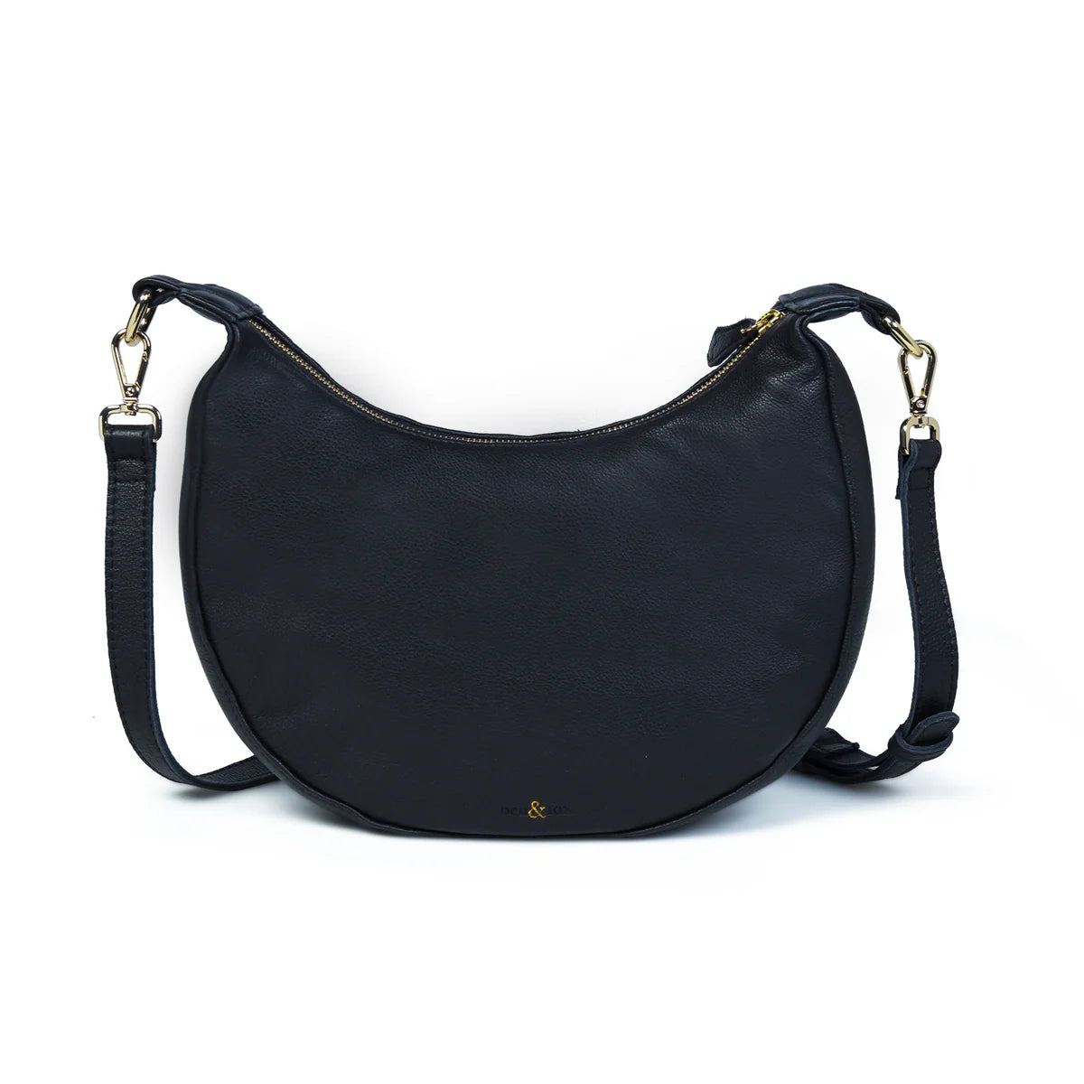 Bell & Fox ROBYN Hand Woven Crossbody Bag - Black Leather