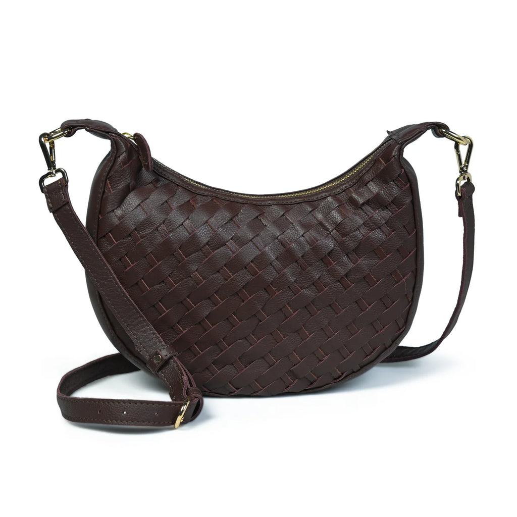 Bell & Fox ROBYN Hand Woven Crossbody Bag - Chocolate Brown