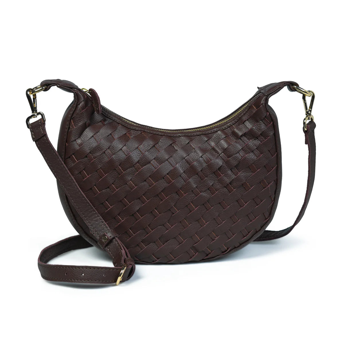 Bell & Fox ROBYN Hand Woven Crossbody Bag - Chocolate Brown