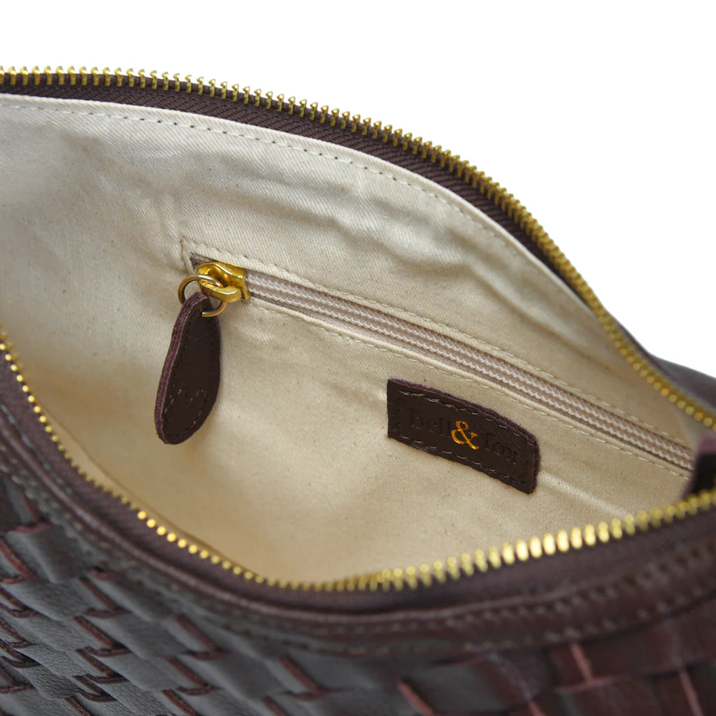 Bell & Fox ROBYN Hand Woven Crossbody Bag - Chocolate Brown