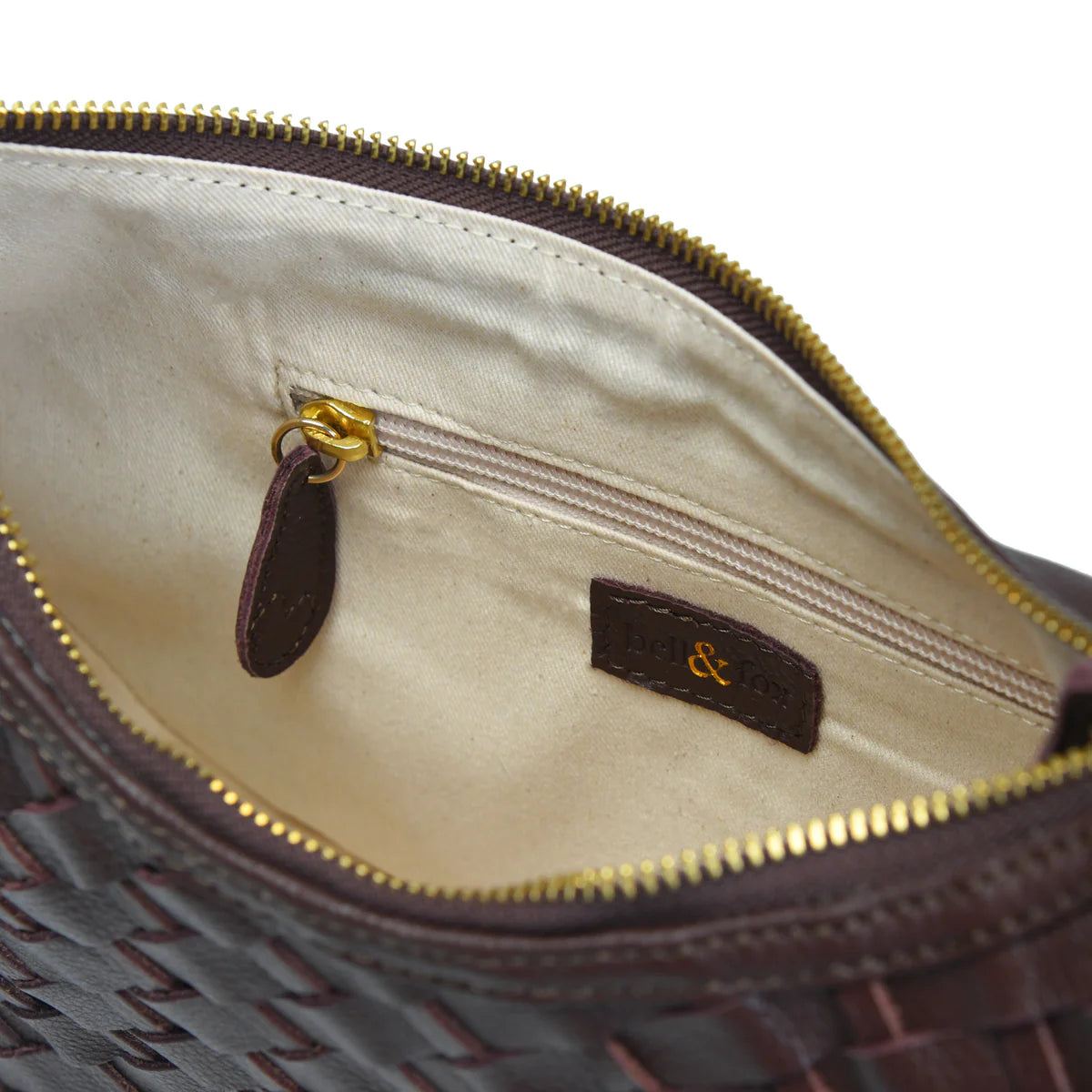 Bell & Fox ROBYN Hand Woven Crossbody Bag - Chocolate Brown