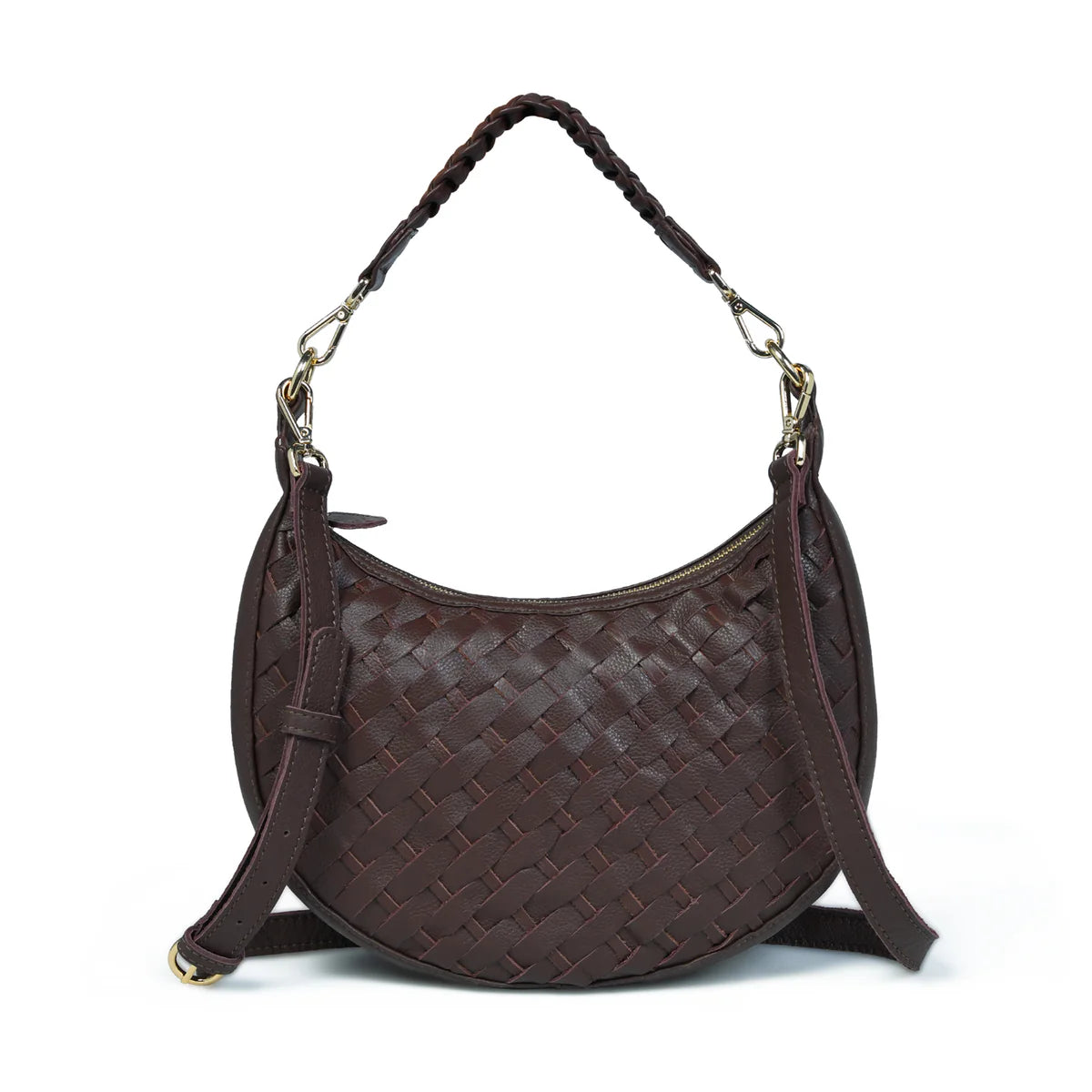 Bell & Fox ROBYN Hand Woven Crossbody Bag - Chocolate Brown