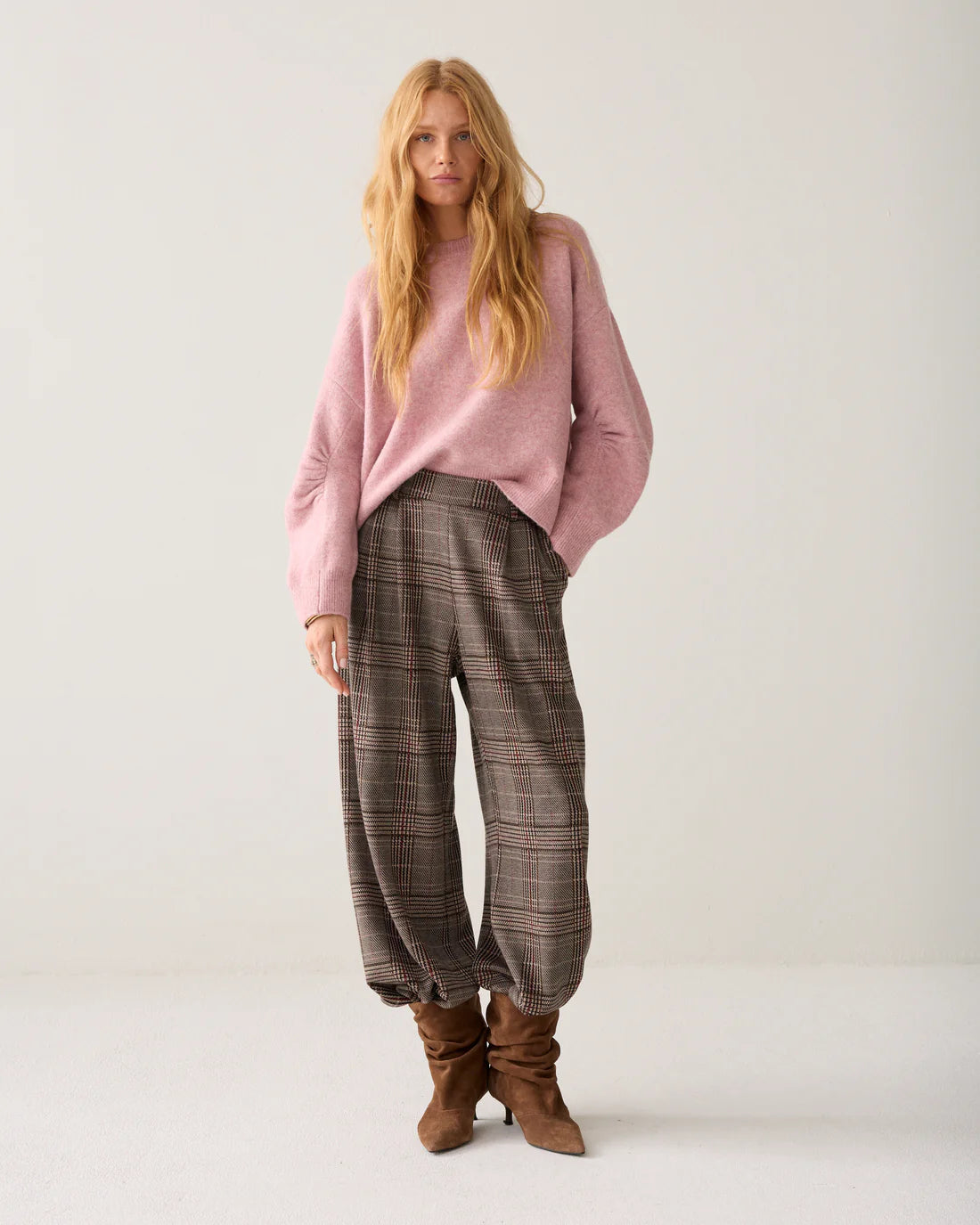 Summum Woman Boxy Knit in Faded Pink