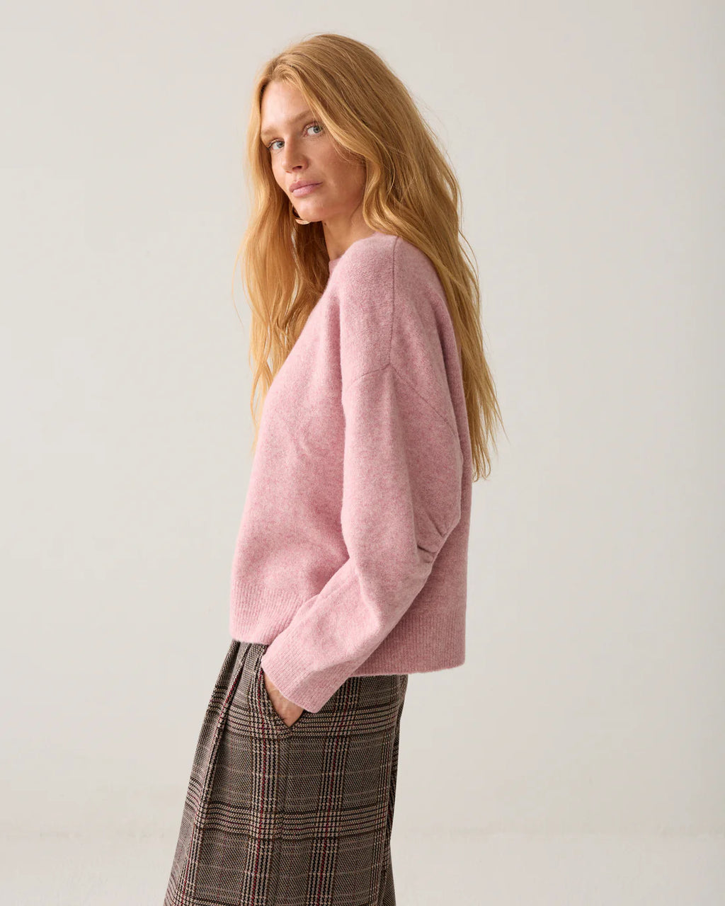 Summum Woman Boxy Knit in Faded Pink
