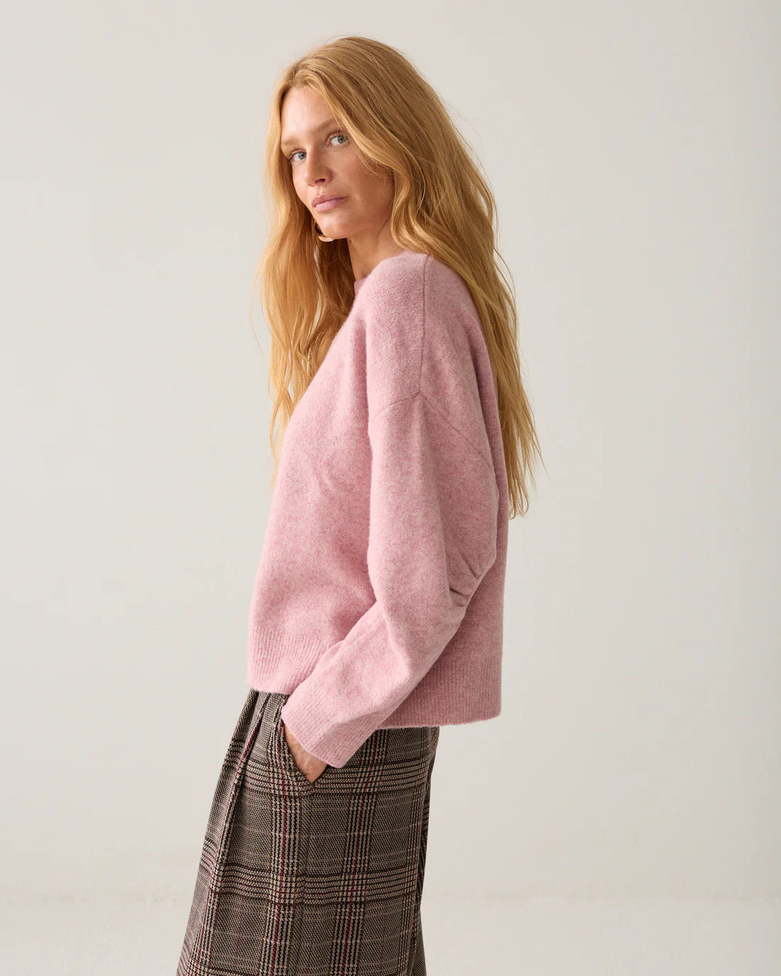 Summum Woman Boxy Knit in Faded Pink