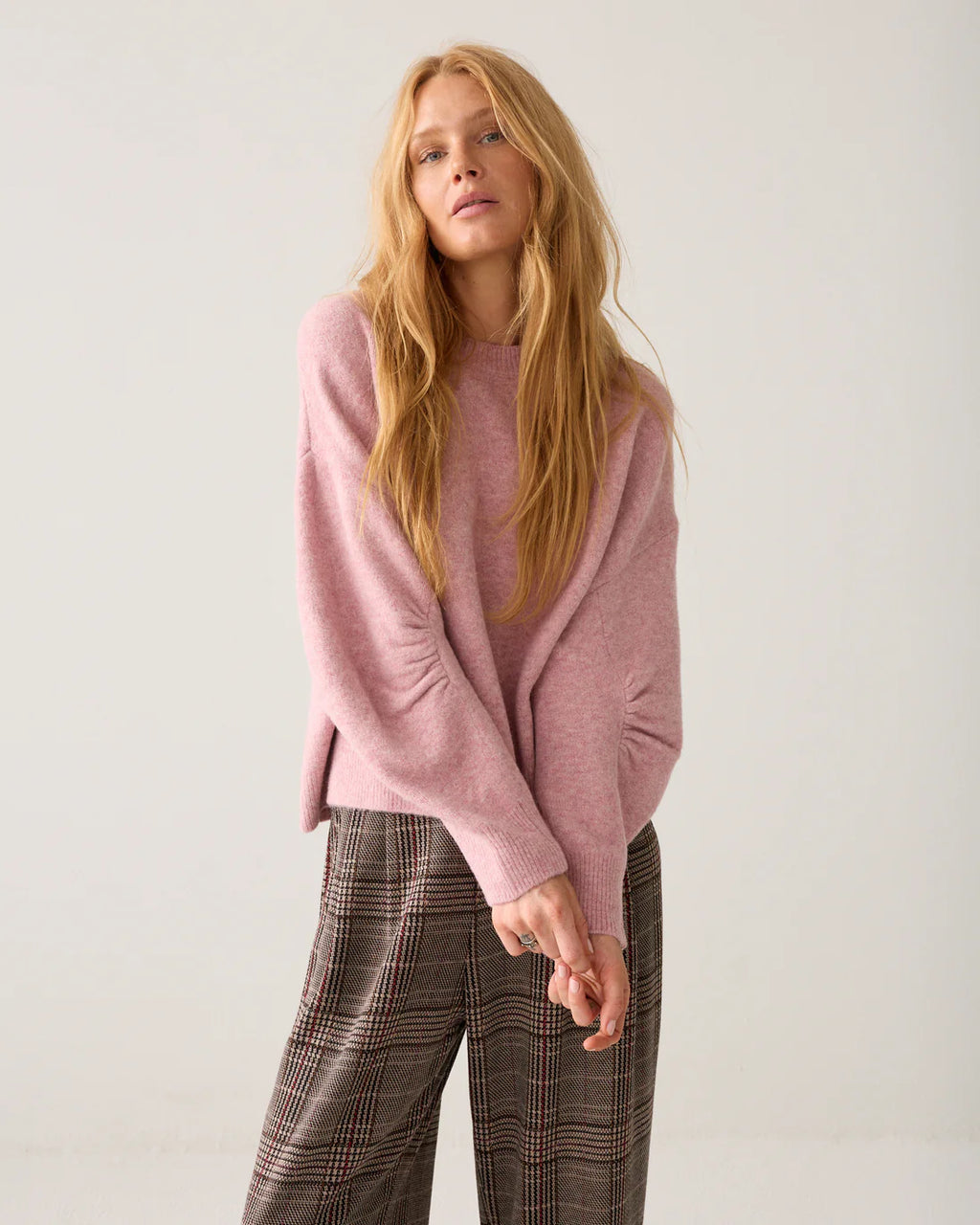 Summum Woman Boxy Knit in Faded Pink
