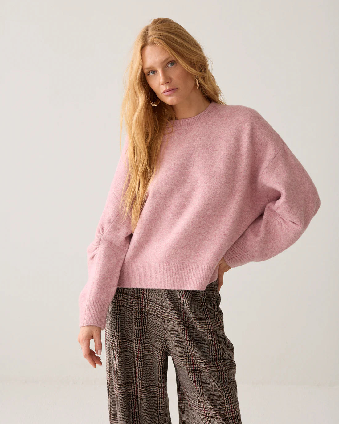 Summum Woman Boxy Knit in Faded Pink