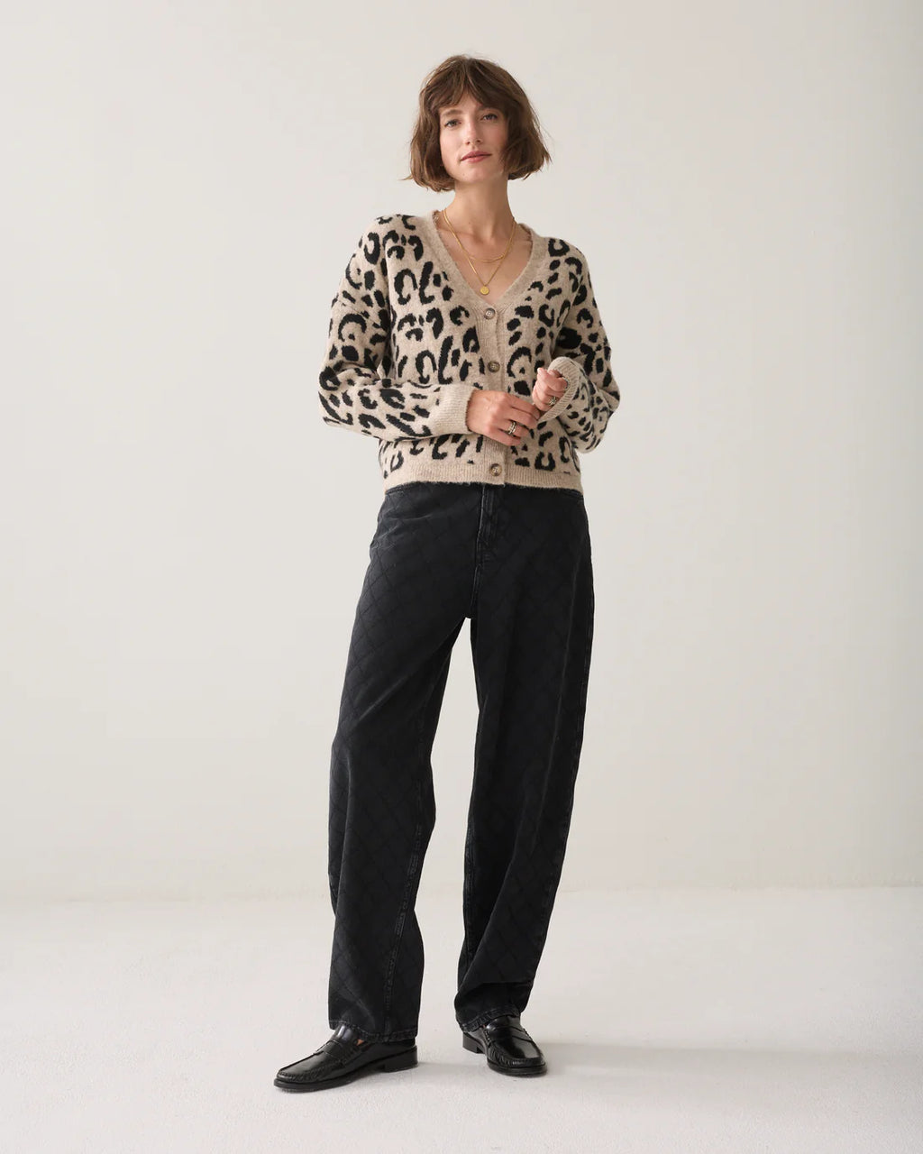 Summum Woman Cardigan in Light Taupe