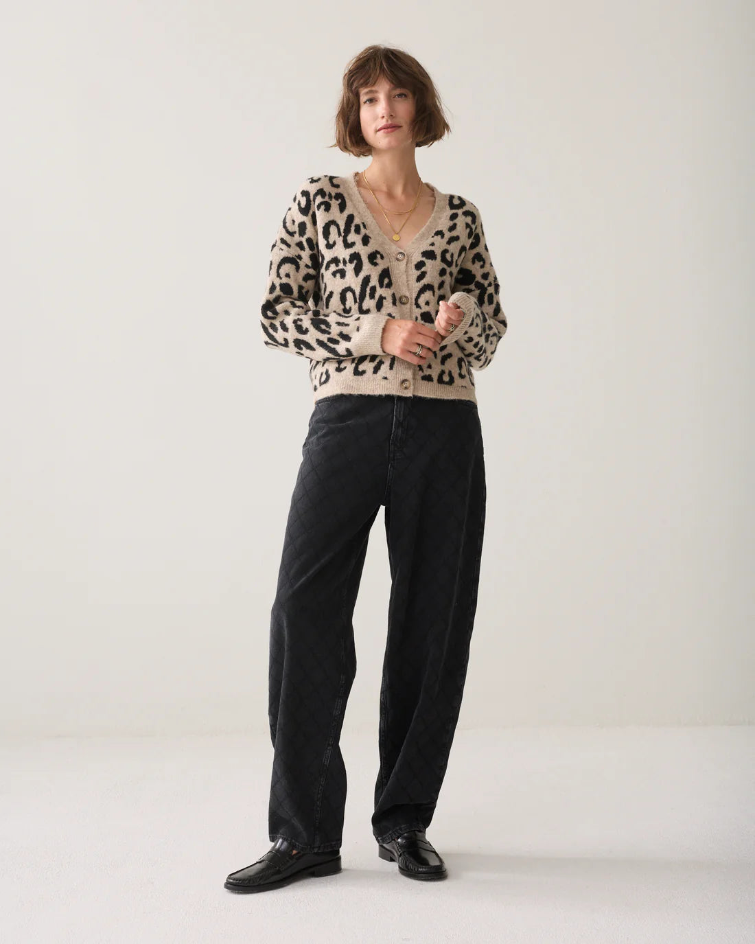 Summum Woman Cardigan in Light Taupe