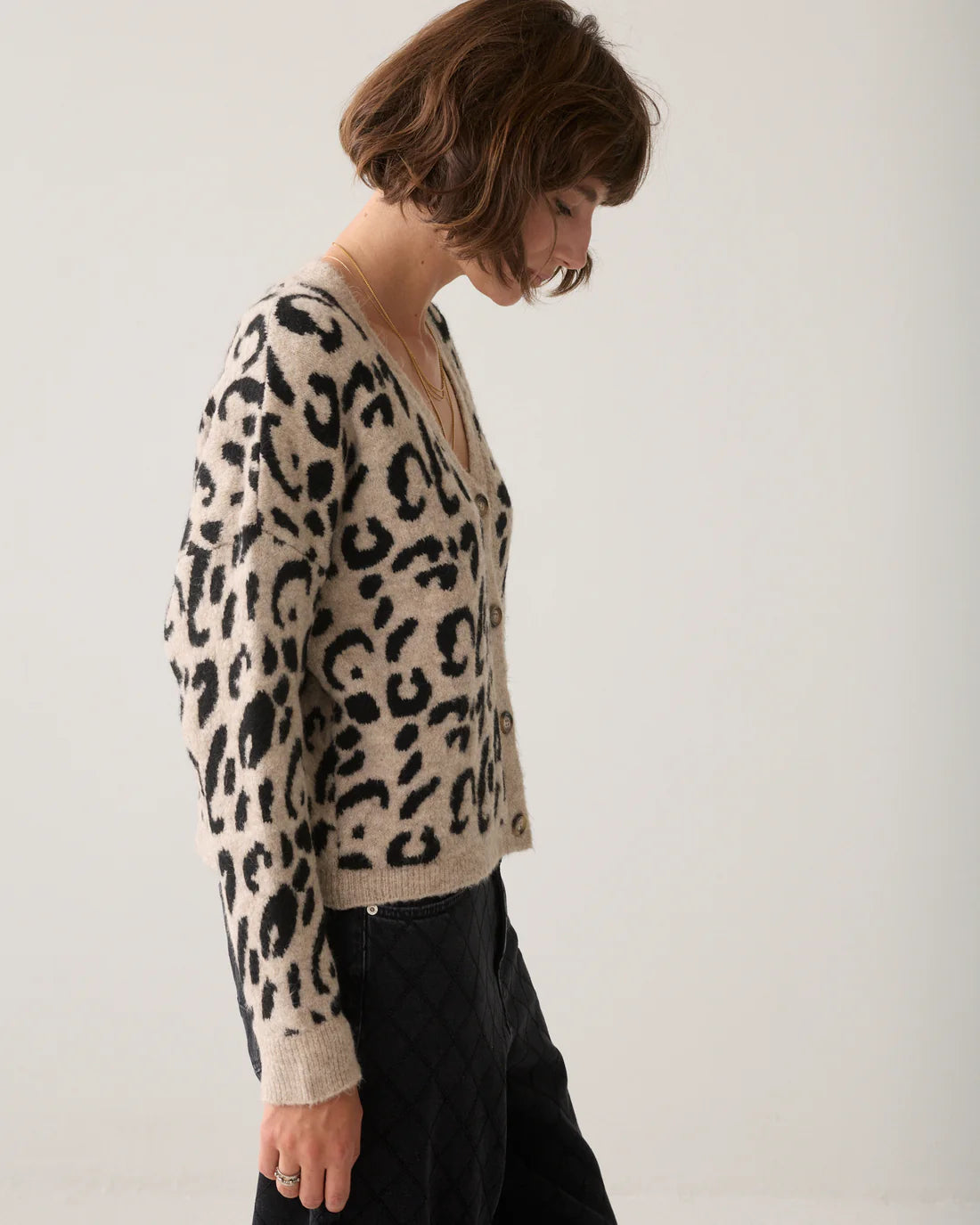 Summum Woman Cardigan in Light Taupe