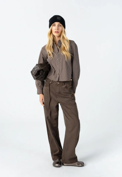 Coster Copenhagen Petra Fit Lyocell Jeans in Chocolate Brown