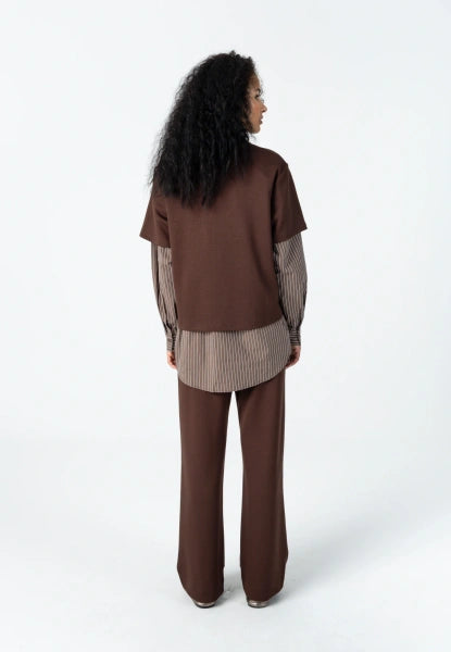 Coster Copenhagen Billie T-Shirt in Chocolate Brown