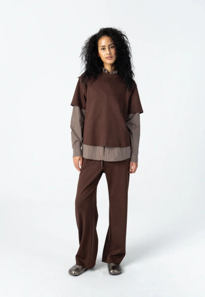 Coster Copenhagen Billie T-Shirt in Chocolate Brown