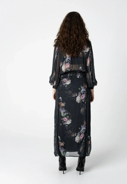 Coster Copenhagen Mesh Blouse in Vintage Floral Print