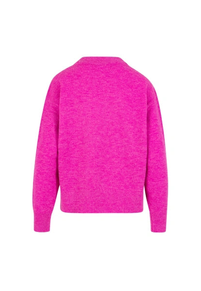 Coster Copenhagen Comfy Round Neck Knit in Hot Pink