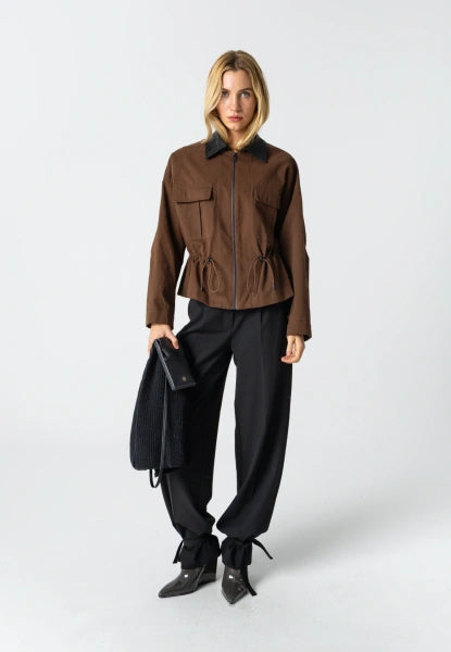Coster Jacket with PU Collar