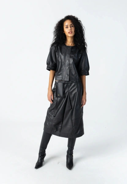 Coster leather skirt