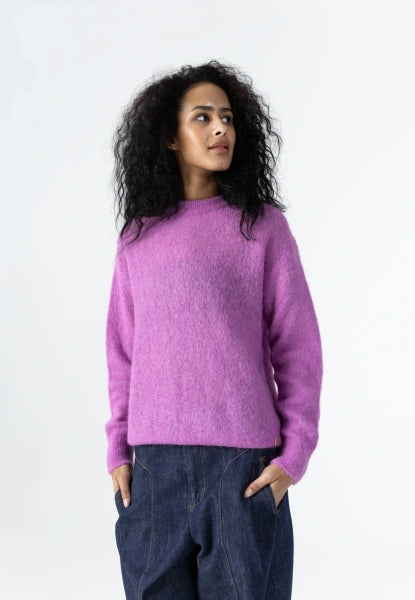 Coster Copenhagen Round Neck Knit in Electric Purple