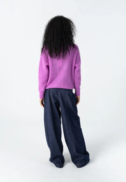 Coster Copenhagen Round Neck Knit in Electric Purple