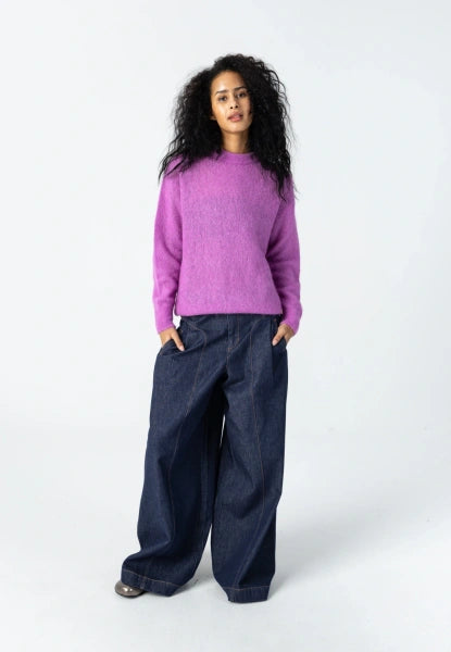 Coster Copenhagen Round Neck Knit in Electric Purple
