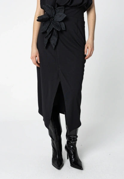 Coster Copenhagen Skirt with Wrap Detail in Black