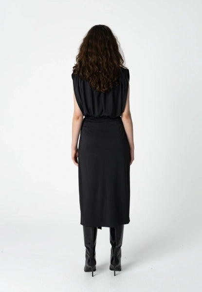 Coster Copenhagen Skirt with Wrap Detail in Black