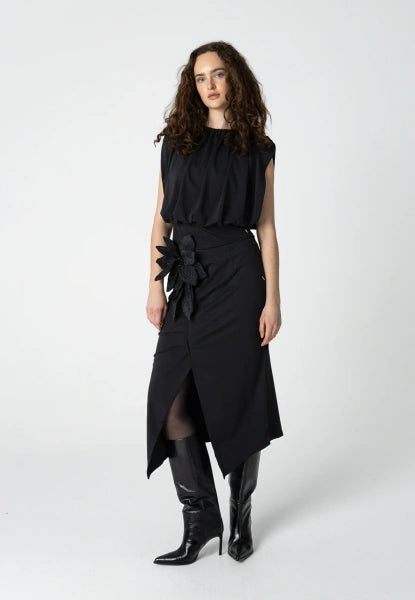 Coster Copenhagen Skirt with Wrap Detail in Black