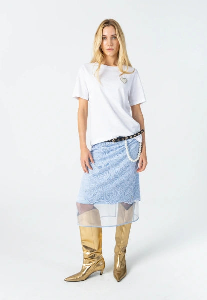 Coster Copenhagen Beaded Heart T-Shirt in White