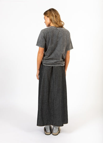 Coster Copenhagen Heart Lightning Mid Sleeve T-Shirt in Washed Grey - CCH1202-254
