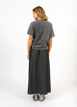 Coster Copenhagen Heart Lightning Mid Sleeve T-Shirt in Washed Grey - CCH1202-254