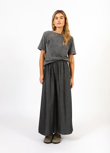 Coster Copenhagen Heart Lightning Mid Sleeve T-Shirt in Washed Grey - CCH1202-254