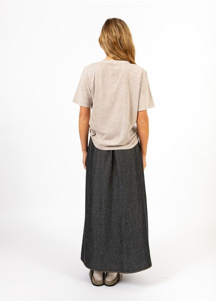 Coster Copenhagen Heart Lightning Mid Sleeve T-Shirt in Washed Sand - CCH1202-254